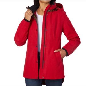 Pendleton Women’s Insulated Hooded Waterproof Raincoat Red NWOT